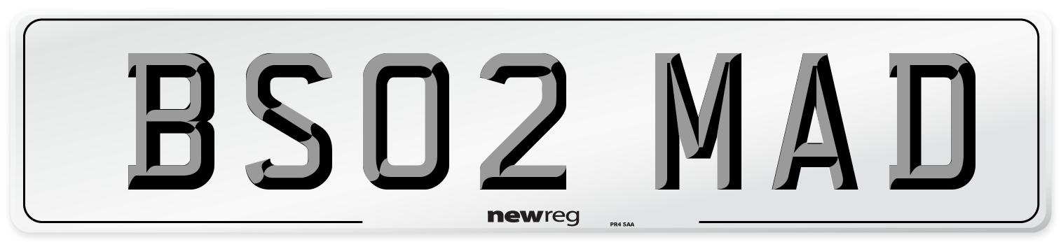 BS02 MAD Number Plate from New Reg